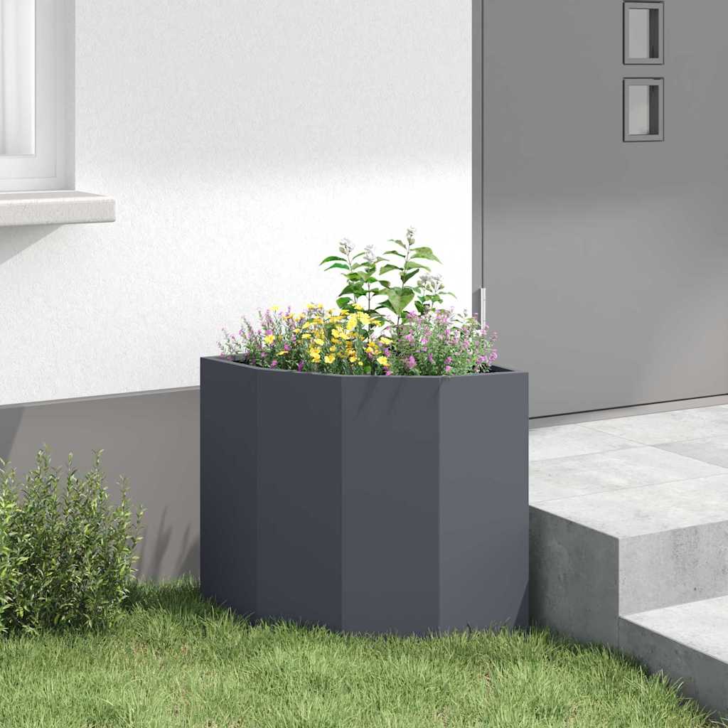 Corner Planter Anthracite 45 x 45 x 50 cm Steel