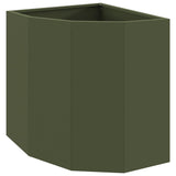 Corner Planter Olive green 45 x 45 x 50 cm Steel