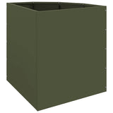 Corner Planter Olive green 45 x 45 x 50 cm Steel