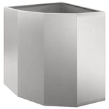 Corner Planter Silver 45 x 45 x 50 cm Stainless steel