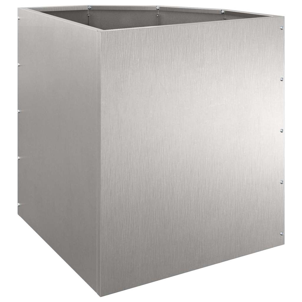 Corner Planter Silver 45 x 45 x 50 cm Stainless steel