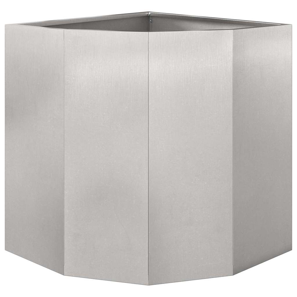 Corner Planter Silver 45 x 45 x 50 cm Stainless steel