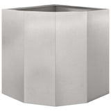 Corner Planter Silver 45 x 45 x 50 cm Stainless steel