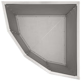 Corner Planter Silver 45 x 45 x 50 cm Stainless steel