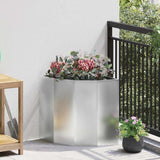 Corner Planter Silver 45 x 45 x 50 cm Galvanised steel