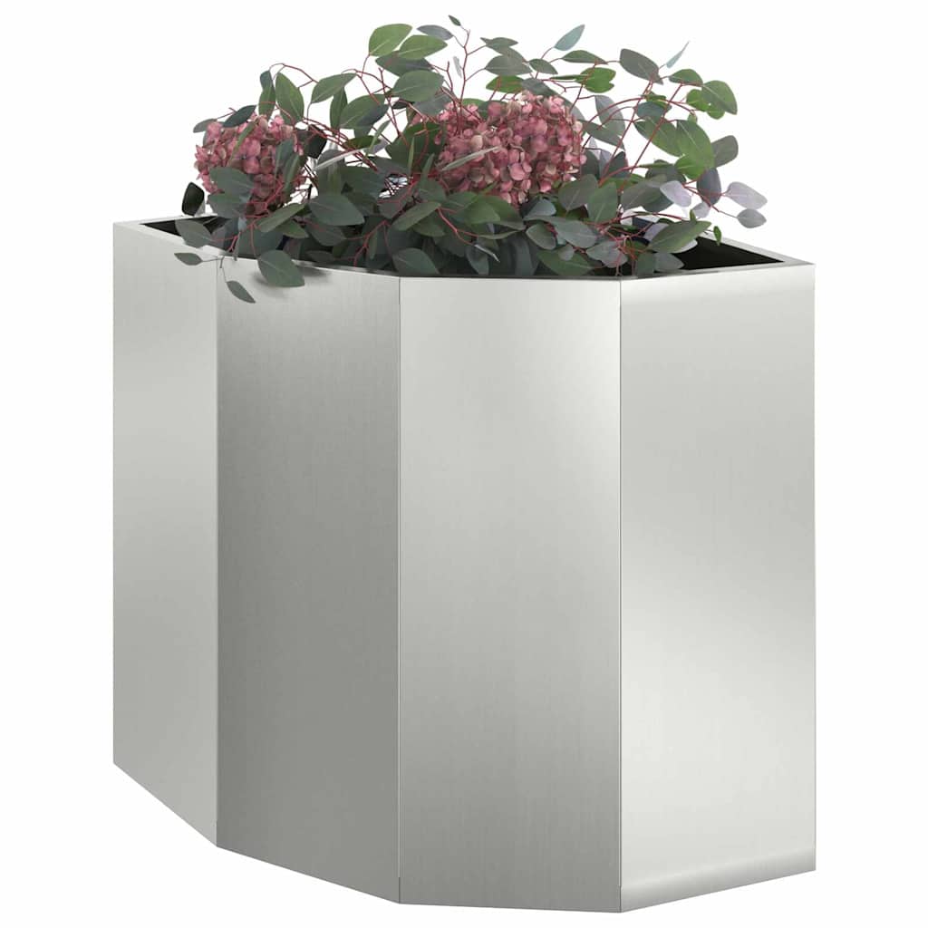 Corner Planter Silver 45 x 45 x 50 cm Galvanised steel