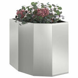 Corner Planter Silver 45 x 45 x 50 cm Galvanised steel