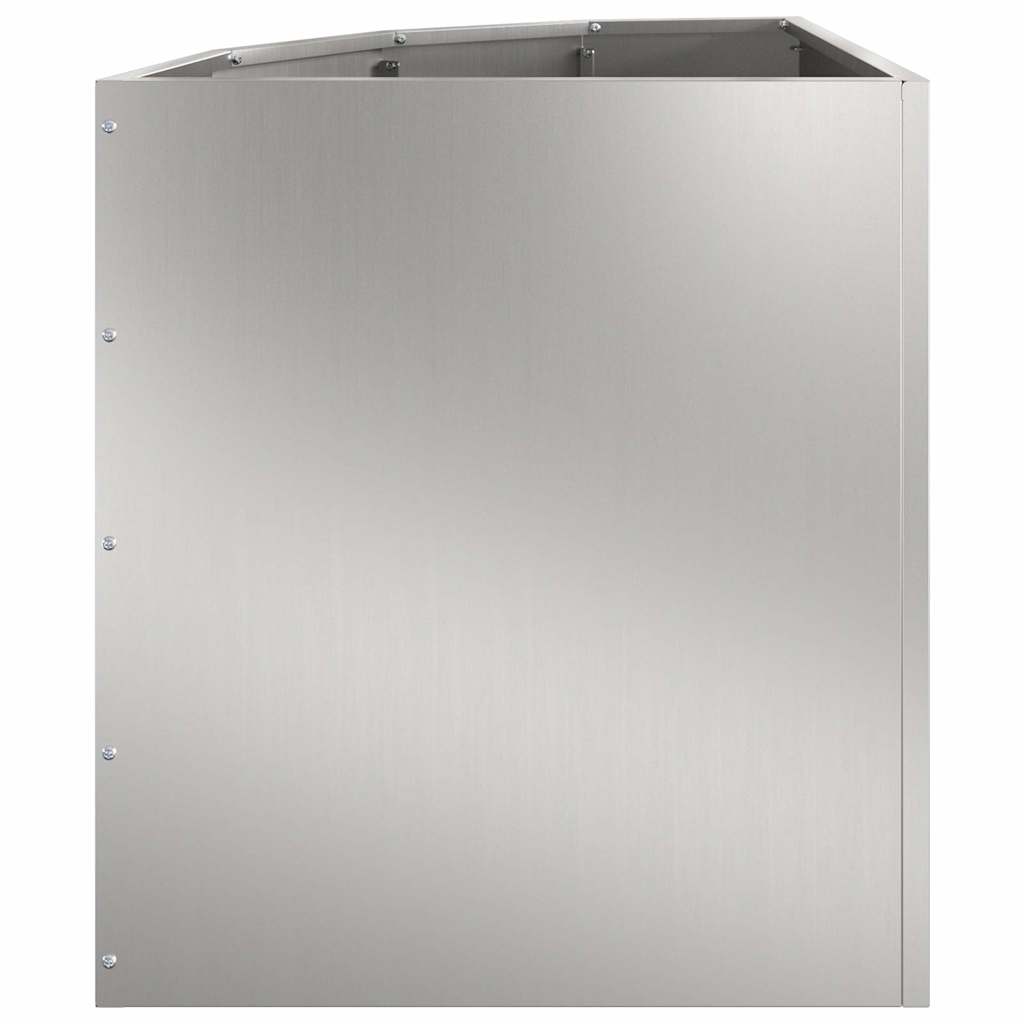 Corner Planter Silver 45 x 45 x 50 cm Galvanised steel