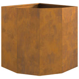 Corner Planter Rusty 45 x 45 x 50 cm Weathering steel