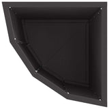 Corner Planter Black 30 x 30 x 50 cm Steel