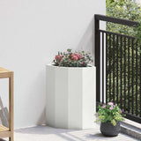 Corner Planter White 30 x 30 x 50 cm Steel