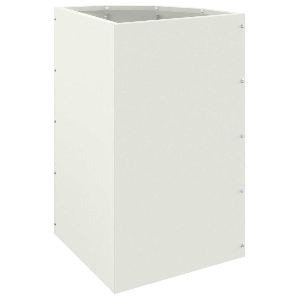 Corner Planter White 30 x 30 x 50 cm Steel