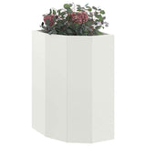 Corner Planter White 30 x 30 x 50 cm Steel