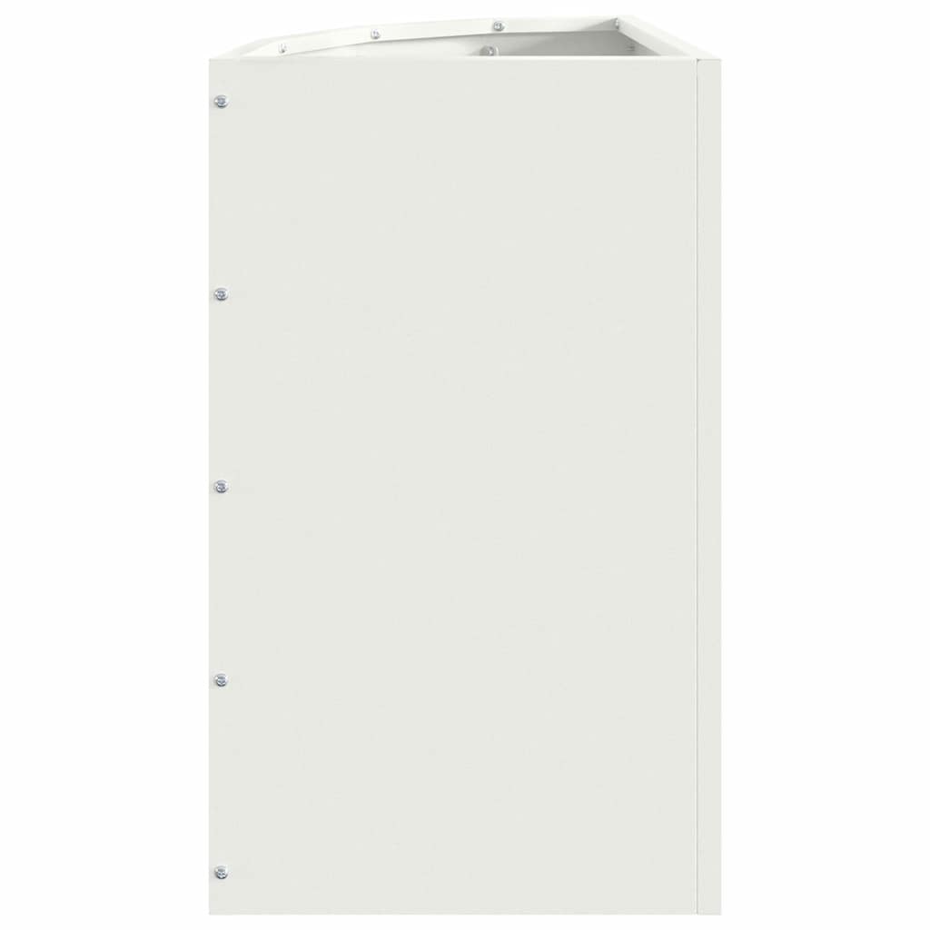 Corner Planter White 30 x 30 x 50 cm Steel