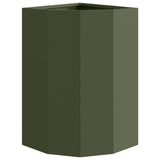 Corner Planter Olive green 30 x 30 x 50 cm Steel