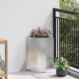 Corner Planter Silver 30 x 30 x 50 cm Stainless steel