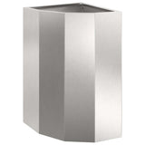 Corner Planter Silver 30 x 30 x 50 cm Stainless steel