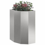 Corner Planter Silver 30 x 30 x 50 cm Stainless steel