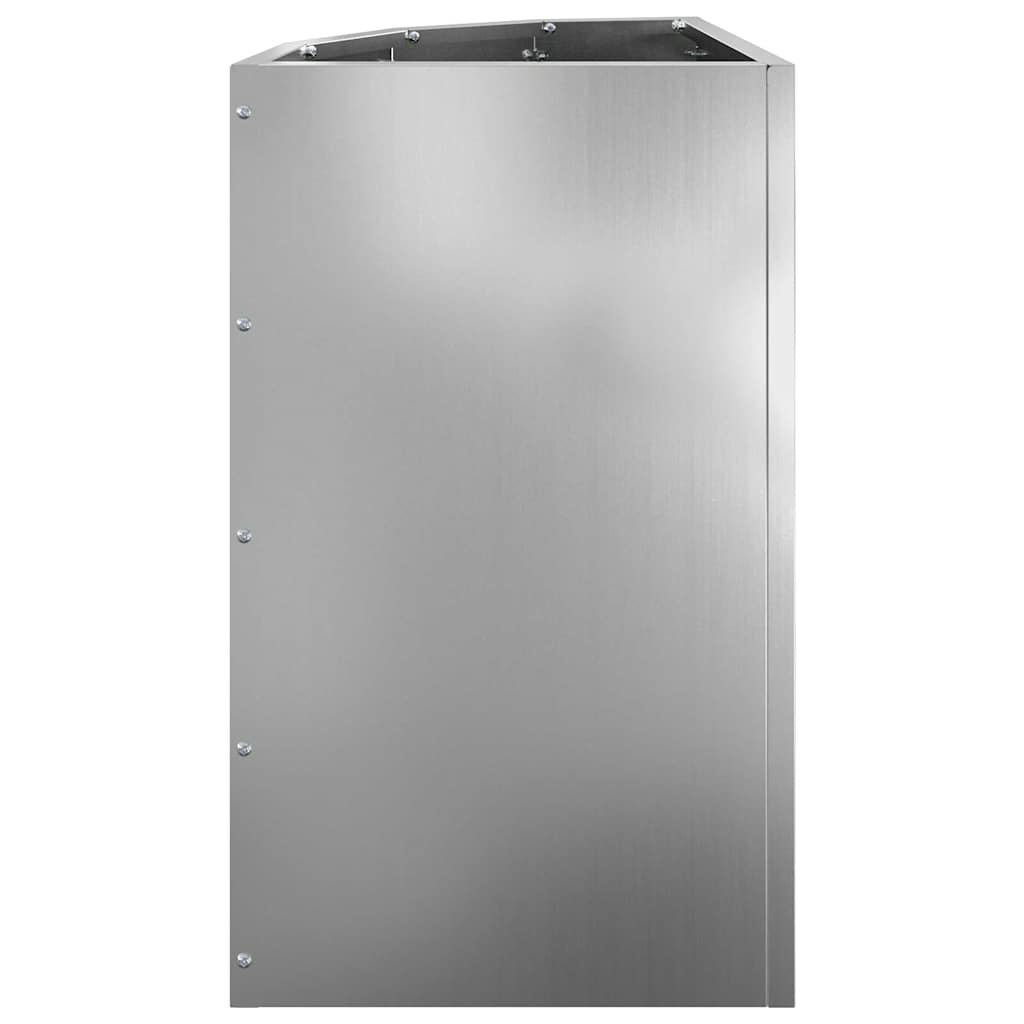 Corner Planter Silver 30 x 30 x 50 cm Galvanised steel