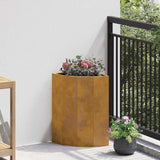 Corner Planter Rusty 30 x 30 x 50 cm Weathering steel