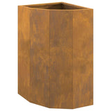 Corner Planter Rusty 30 x 30 x 50 cm Weathering steel