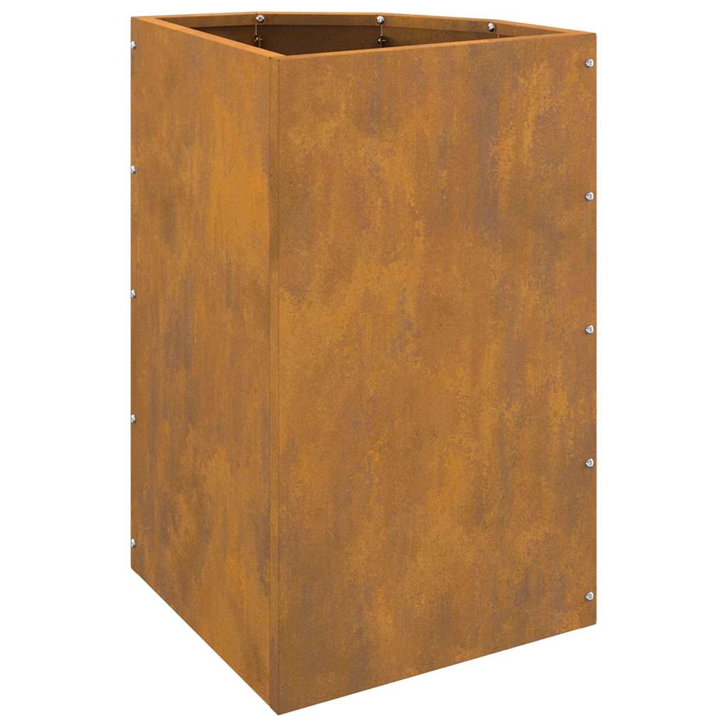 Corner Planter Rusty 30 x 30 x 50 cm Weathering steel
