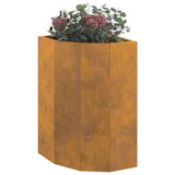 Corner Planter Rusty 30 x 30 x 50 cm Weathering steel
