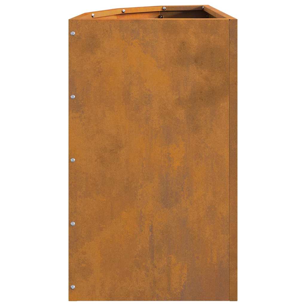 Corner Planter Rusty 30 x 30 x 50 cm Weathering steel