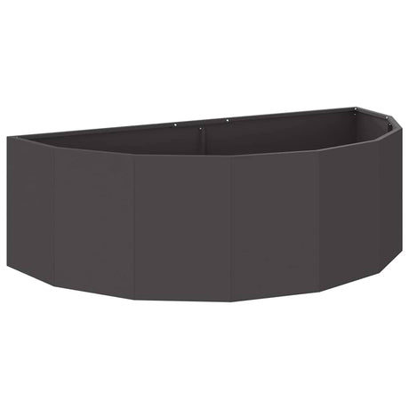 Planter Black 120 x 60 x 35 cm Steel