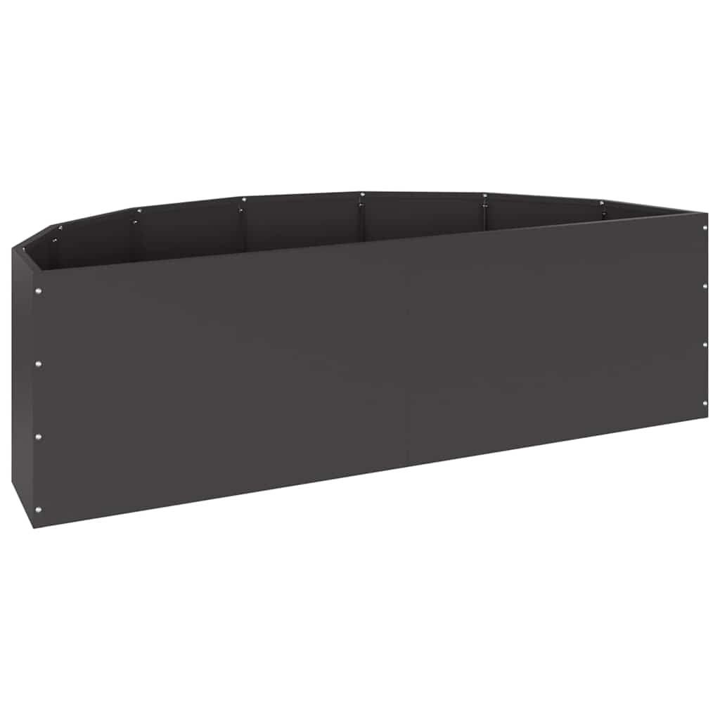 Planter Black 120 x 60 x 35 cm Steel