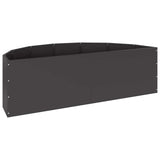 Planter Black 120 x 60 x 35 cm Steel