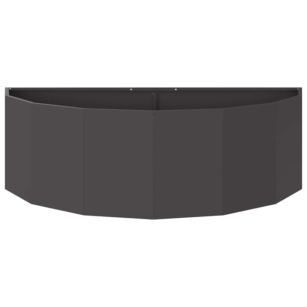 Planter Black 120 x 60 x 35 cm Steel