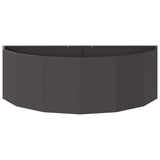 Planter Black 120 x 60 x 35 cm Steel