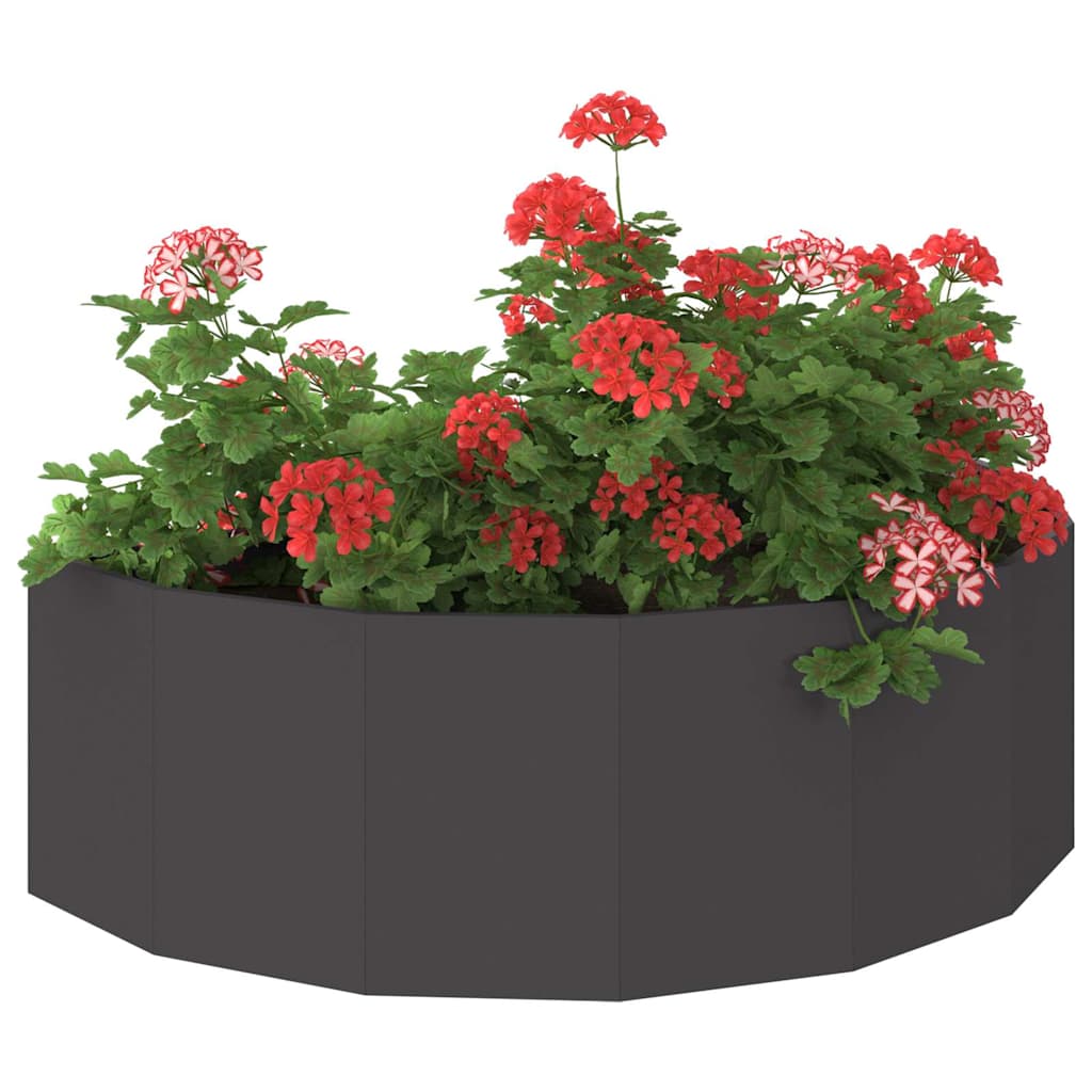 Planter Black 120 x 60 x 35 cm Steel