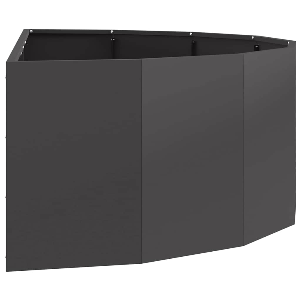 Planter Black 120 x 60 x 35 cm Steel