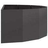 Planter Black 120 x 60 x 35 cm Steel