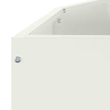 Planter White 120 x 60 x 35 cm Steel