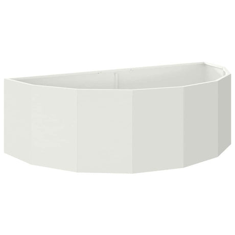 Planter White 120 x 60 x 35 cm Steel