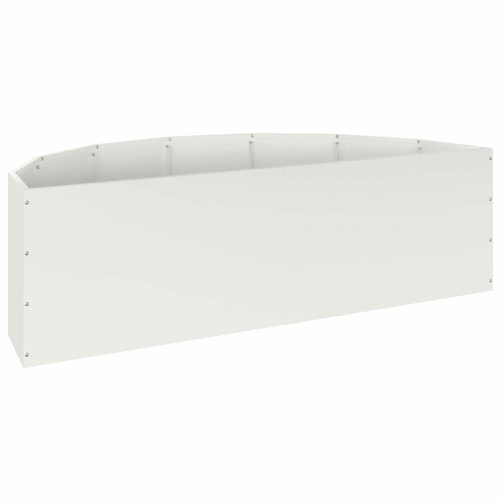 Planter White 120 x 60 x 35 cm Steel