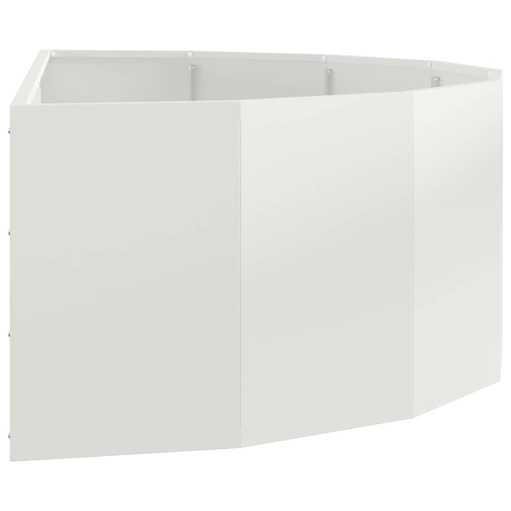 Planter White 120 x 60 x 35 cm Steel