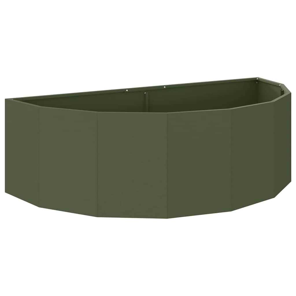 Planter Olive Green 120 x 60 x 35 cm Steel