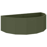 Planter Olive Green 120 x 60 x 35 cm Steel