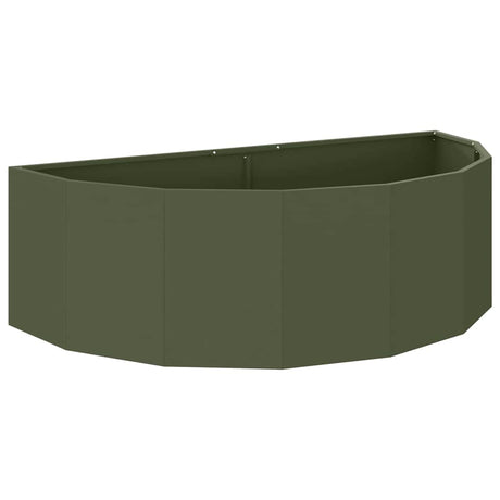 Planter Olive Green 120 x 60 x 35 cm Steel