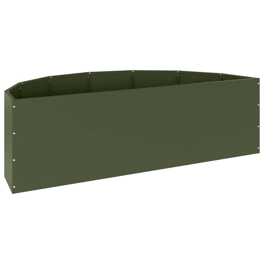 Planter Olive Green 120 x 60 x 35 cm Steel