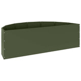Planter Olive Green 120 x 60 x 35 cm Steel