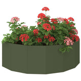 Planter Olive Green 120 x 60 x 35 cm Steel