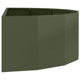 Planter Olive Green 120 x 60 x 35 cm Steel