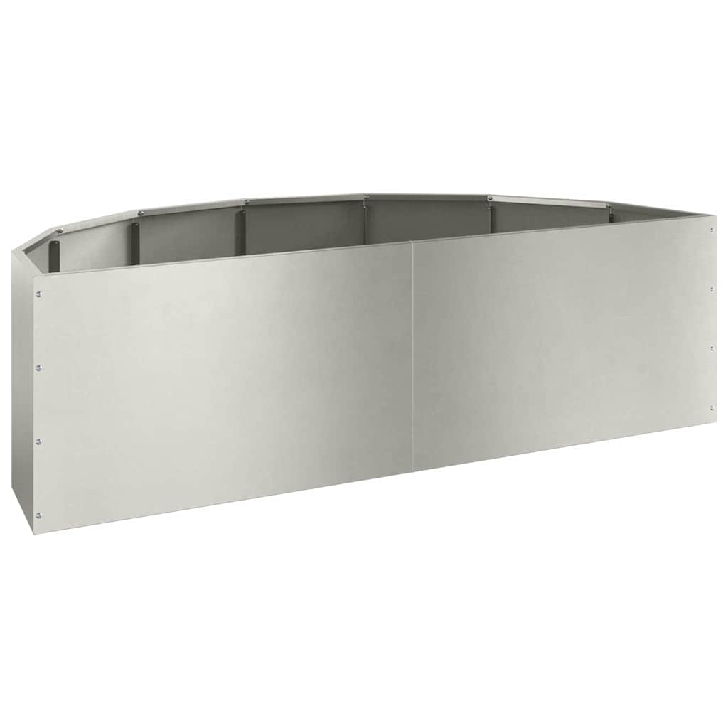 Planter Silver 120 x 60 x 35 cm Stainless Steel