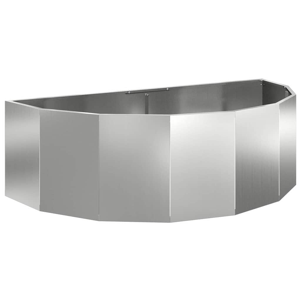 Planter Silver 120 x 60 x 35 cm Galvanised Steel