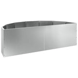 Planter Silver 120 x 60 x 35 cm Galvanised Steel